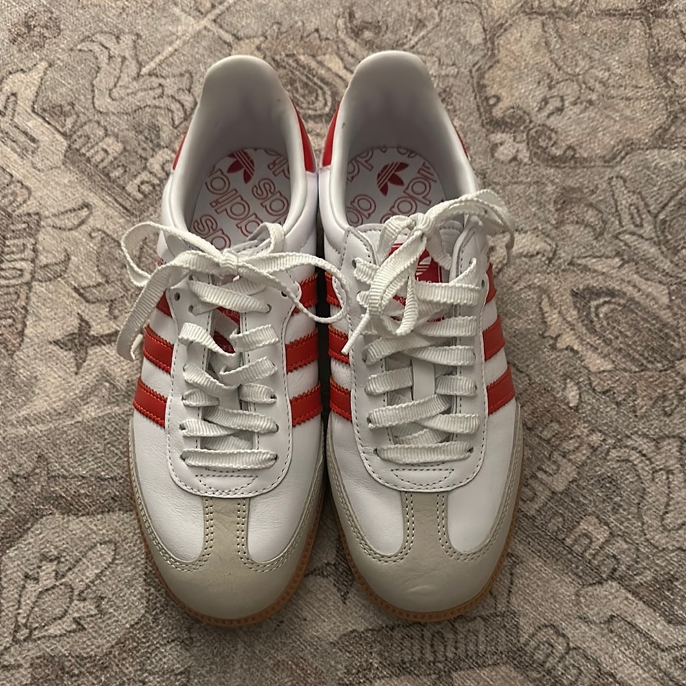 Adidas White and Red Sneakers